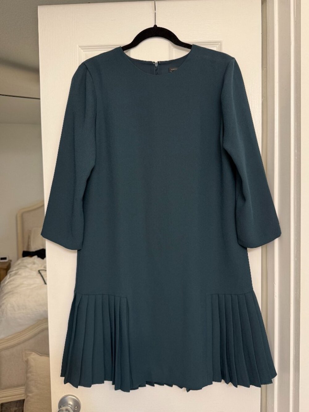 Ann Taylor Drop Waist Dress Dark Teal Size XS